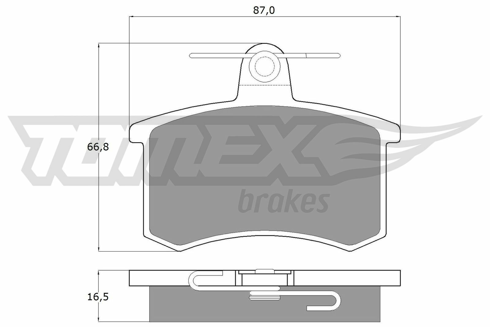 Sada brzdových destiček, kotoučová brzda TOMEX Brakes